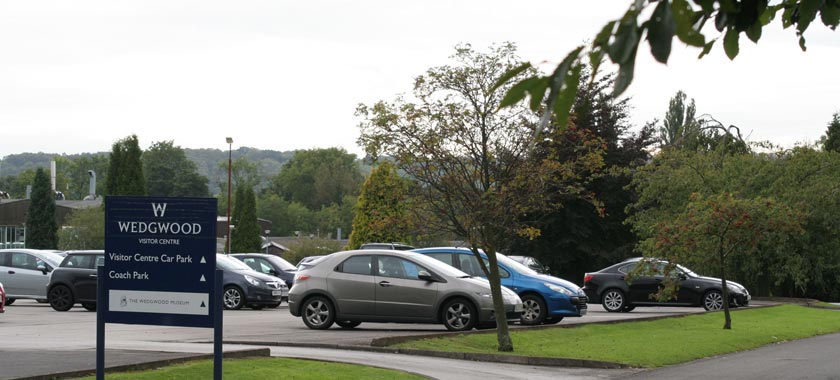 View of the Wedgwood factory car park